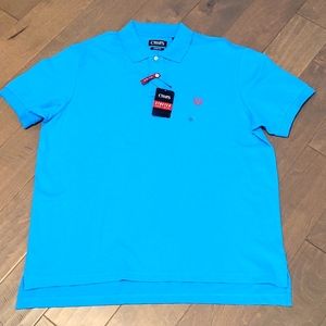 Mens Chaps Polo Shirt Size XL, New With Tag, Teal Polo, Short Sleeve Shirt